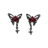 Red Star Butterfly Shadow Earrings are fashionable, unique, individual and exquisite for women. Dark style and hot girl charm. 925 silver needle stud earrings wholesale Item Picture